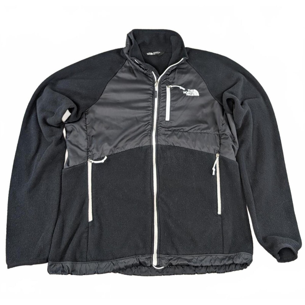 The North Face Jacket Women's Medium Black‎ Full Zip Hybrid Fleece